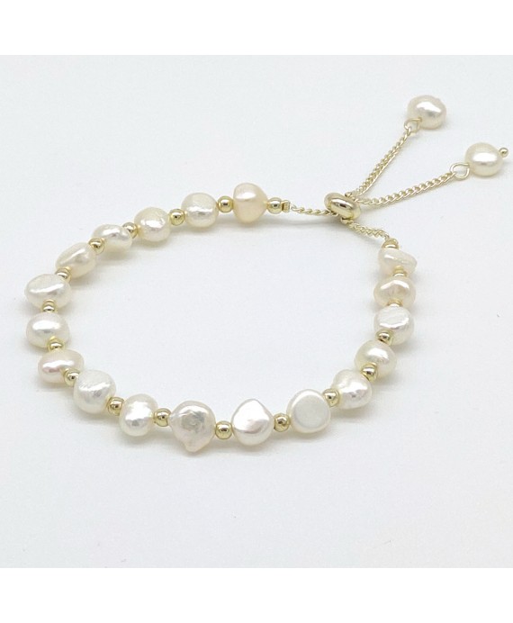 Gioielli Bracciali Bracciali di perline Bracciale di perle di fiume con pietra preziosa di quarzo Ø7mm RotuKods 