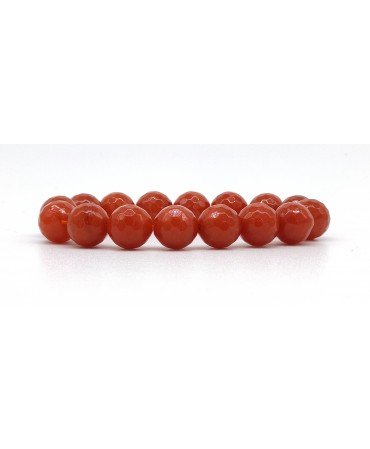 Bracciale elastico in Agata rosso/arancio da 12 mm4132