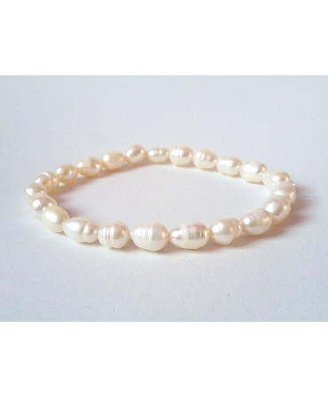 Bracciale elastico in Perle di Fiume897